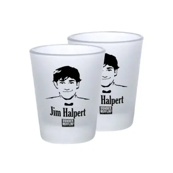 The office Jim Halpert, Σφηνοπότηρα γυάλινα 45ml του πάγου (2 τεμάχια)
