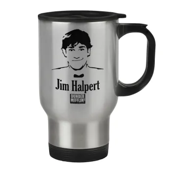 The office Jim Halpert, Κούπα ταξιδιού ανοξείδωτη με καπάκι, διπλού τοιχώματος (θερμό) 450ml
