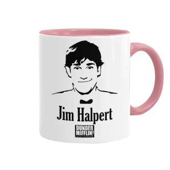 The office Jim Halpert, Κούπα χρωματιστή ροζ, κεραμική, 330ml
