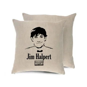 The office Jim Halpert, Μαξιλάρι καναπέ ΛΙΝΟ 40x40cm περιέχεται το  γέμισμα
