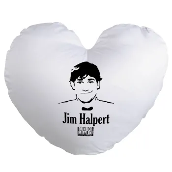 The office Jim Halpert, Μαξιλάρι καναπέ καρδιά 40x40cm περιέχεται το  γέμισμα