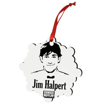 The office Jim Halpert, Στολίδι Χριστουγεννιάτικο στολίδι snowflake ξύλινο 7.5cm