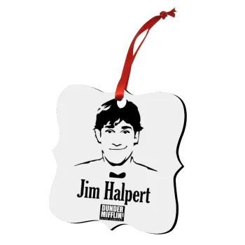 The office Jim Halpert, Christmas ornament polygon wooden 7.5cm