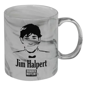 The office Jim Halpert, Mug ceramic marble style, 330ml