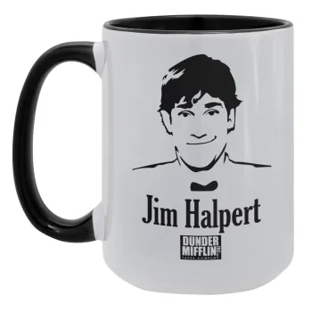 The office Jim Halpert, Κούπα Mega 15oz, κεραμική Μαύρη, 450ml