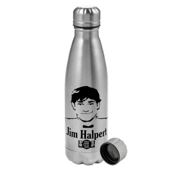 The office Jim Halpert, Metallic water bottle, stainless steel, 750ml