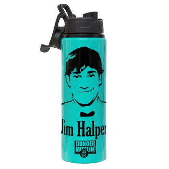 The office Jim Halpert, Μεταλλικό παγούρι νερού με καπάκι ασφαλείας, αλουμινίου 850ml