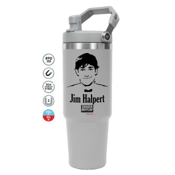 The office Jim Halpert, ΓΚΡΙ χρώματος Θερμός Ανοξείδωτο 890ml (30oz) με χερούλι