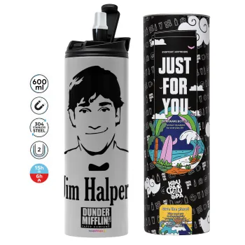 The office Jim Halpert, Tumbler stainless steel GREY 600ml