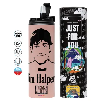 The office Jim Halpert, Tumbler stainless steel PINK 600ml