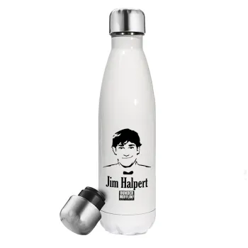 The office Jim Halpert, Metal mug thermos White (Stainless steel), double wall, 500ml