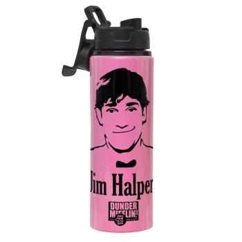 The office Jim Halpert, Μεταλλικό παγούρι νερού με καπάκι ασφαλείας, αλουμινίου 850ml