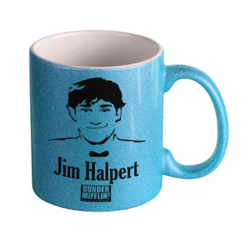The office Jim Halpert, Κούπα Σιέλ Glitter που γυαλίζει, κεραμική, 330ml