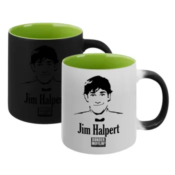 The office Jim Halpert, Κούπα Μαγική εσωτερικό πράσινο, κεραμική 330ml που αλλάζει χρώμα με το ζεστό ρόφημα