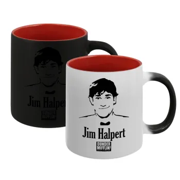 The office Jim Halpert, Κούπα Μαγική εσωτερικό κόκκινο, κεραμική, 330ml που αλλάζει χρώμα με το ζεστό ρόφημα