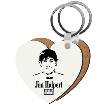 The office Jim Halpert, Μπρελόκ Ξύλινο καρδιά MDF