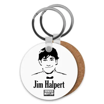 The office Jim Halpert, Μπρελόκ Ξύλινο στρογγυλό MDF Φ5cm