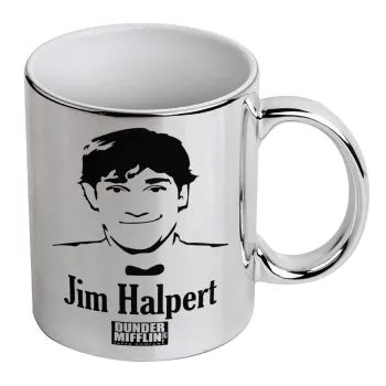 The office Jim Halpert, Mug ceramic, silver mirror, 330ml