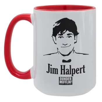 The office Jim Halpert, Κούπα Mega 15oz, κεραμική Κόκκινη, 450ml
