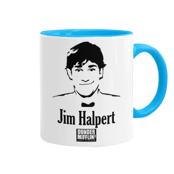 The office Jim Halpert, Κούπα χρωματιστή γαλάζια, κεραμική, 330ml