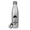 Metallic Glitter Silver Thermos Flask (Stainless steel), double-walled, 500ml