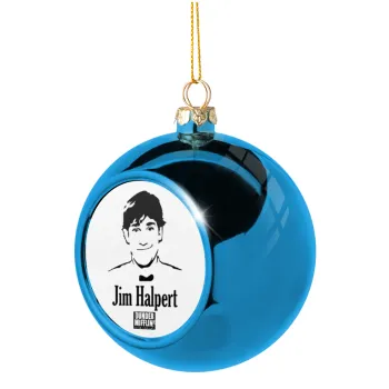 The office Jim Halpert, Blue Christmas tree ball ornament 8cm