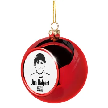 The office Jim Halpert, Christmas tree ball Red 8cm