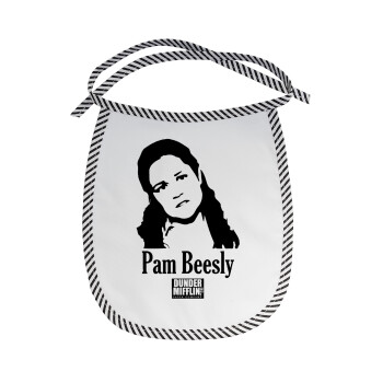 The office Pam Beesly, Σαλιάρα μωρού αλέκιαστη με κορδόνι Μαύρη