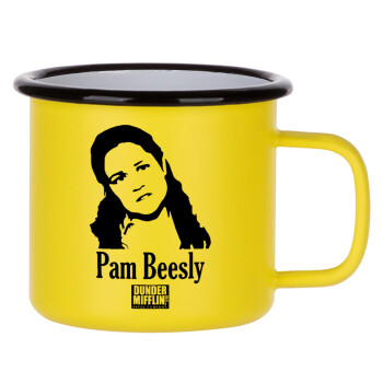 The office Pam Beesly, Κούπα Μεταλλική εμαγιέ ΜΑΤ Κίτρινη 360ml