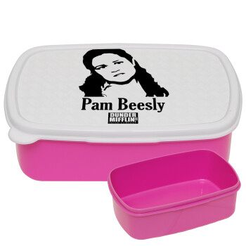 The office Pam Beesly, ΡΟΖ παιδικό δοχείο φαγητού (lunchbox) πλαστικό (BPA-FREE) Lunch Βox M18 x Π13 x Υ6cm