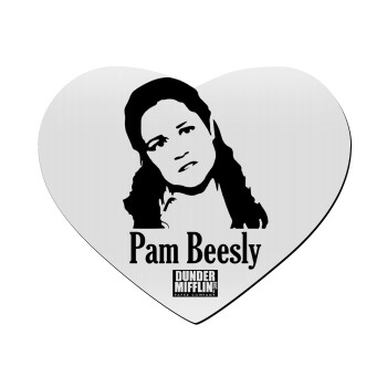 The office Pam Beesly, Mousepad καρδιά 23x20cm