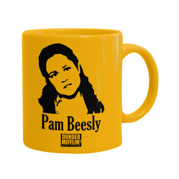 The office Pam Beesly, Κούπα, κεραμική κίτρινη, 330ml (1 τεμάχιο)