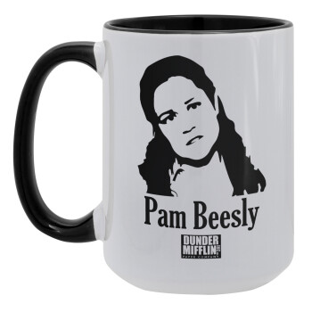 The office Pam Beesly, Κούπα Mega 15oz, κεραμική Μαύρη, 450ml