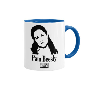 The office Pam Beesly, Mug colored blue, ceramic, 330ml