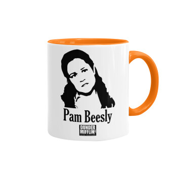The office Pam Beesly, Mug colored orange, ceramic, 330ml