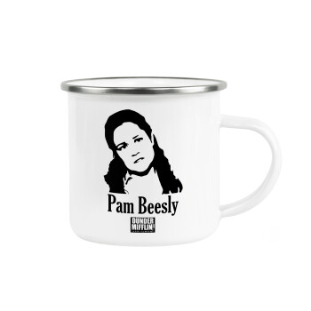 The office Pam Beesly, Metallic enamel cup white 360ml