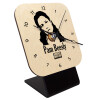 Quartz Table clock in natural wood (10cm)