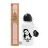 Easter Set, metallic aluminum bottle (500ml) & aromatic flat Easter candle (30cm) (PINK)