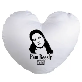 The office Pam Beesly, Μαξιλάρι καναπέ καρδιά 40x40cm περιέχεται το  γέμισμα