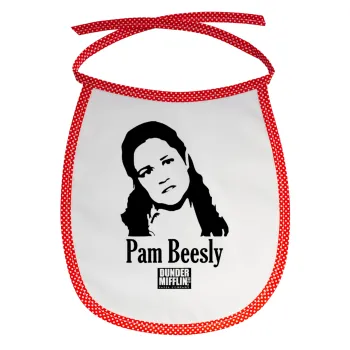 The office Pam Beesly, Σαλιάρα μωρού αλέκιαστη με κορδόνι Κόκκινη