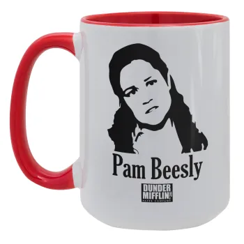 The office Pam Beesly, Κούπα Mega 15oz, κεραμική Κόκκινη, 450ml