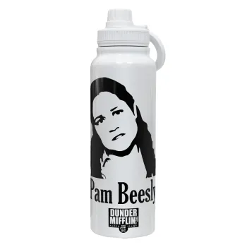 The office Pam Beesly, Θερμός 1L Ανοξείδωτο με Βάση Κινητού & Διπλά Τοιχώματα