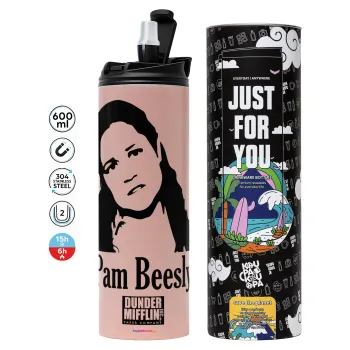 The office Pam Beesly, Tumbler stainless steel PINK 600ml