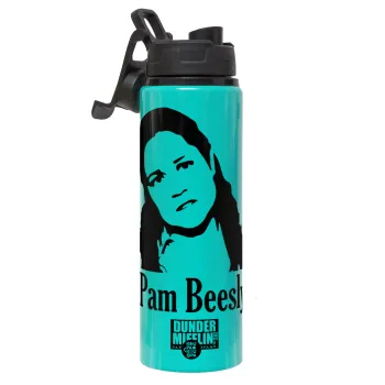 The office Pam Beesly, Μεταλλικό παγούρι νερού με καπάκι ασφαλείας, αλουμινίου 850ml