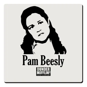 The office Pam Beesly, Τετράγωνο μαγνητάκι ξύλινο 6x6cm