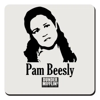 The office Pam Beesly, Τετράγωνο μαγνητάκι ξύλινο 9x9cm