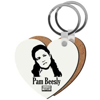 The office Pam Beesly, Μπρελόκ Ξύλινο καρδιά MDF