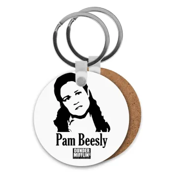 The office Pam Beesly, Μπρελόκ Ξύλινο στρογγυλό MDF Φ5cm