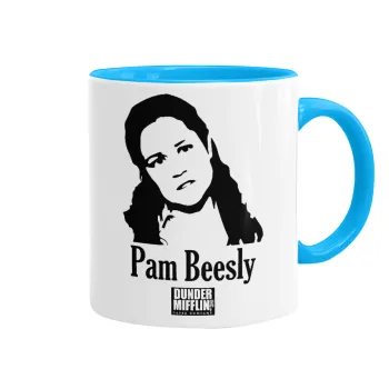 The office Pam Beesly, Κούπα χρωματιστή γαλάζια, κεραμική, 330ml