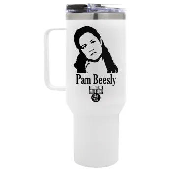The office Pam Beesly, Mega Tumbler με καπάκι, διπλού τοιχώματος (θερμό) 1,2L